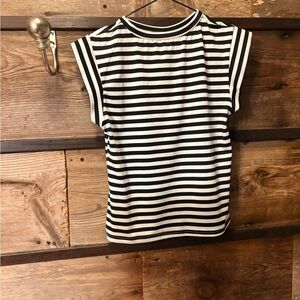 Black and White Striped Top